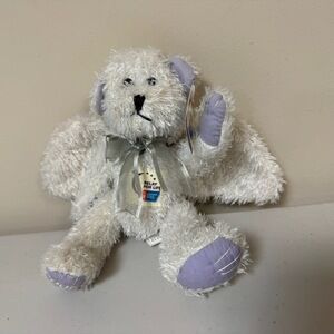 ACS Relay For Life Collectible Bear Guardian Angel White Plush Stuffed Animal 9"